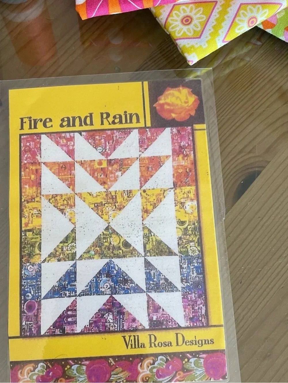 Fire and Rain fabric, pattern, quilt kit bundle 56x62
